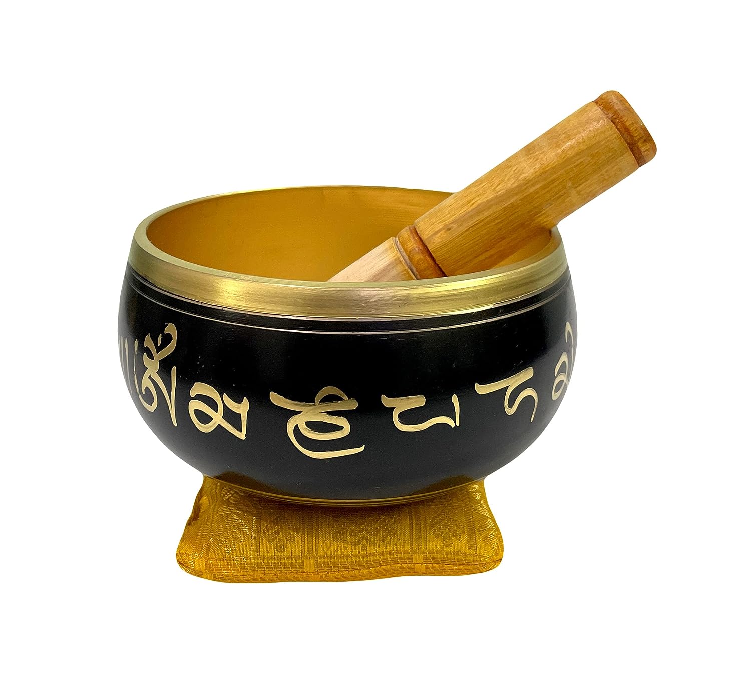 WIGANO 6 inches Black Singing Bowl for Meditation